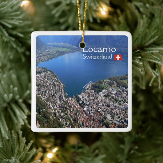 ZCH012 LOCARNO. Zwitserland, Keramisch Ornament (Boom)