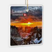 zCH013 LAUSANNE Zwitserland, Keramisch Ornament (Rechts)