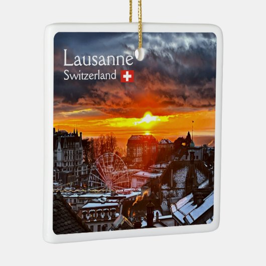 zCH013 LAUSANNE Zwitserland, Keramisch Ornament (Rechts)