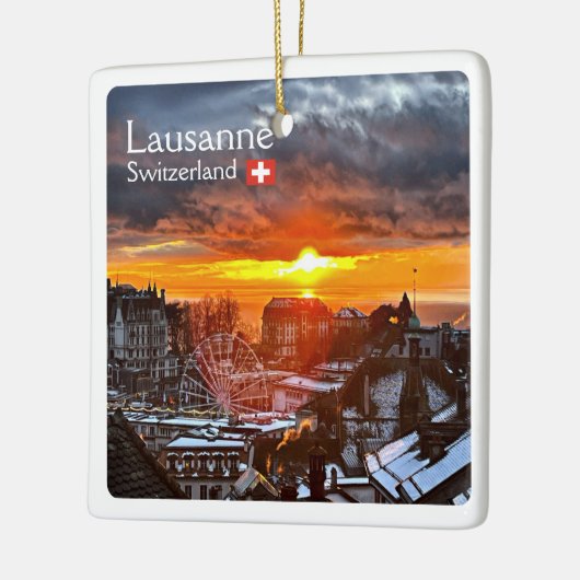 zCH013 LAUSANNE Zwitserland, Keramisch Ornament (Links)