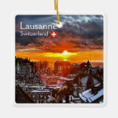 zCH013 LAUSANNE Zwitserland, Keramisch Ornament (Voorkant)