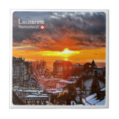 zCH013 LAUSANNE Zwitserland, Tegeltje (Voorkant)