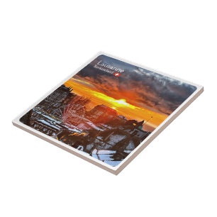 zCH013 LAUSANNE Zwitserland, Tegeltje