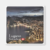 ZCH014 LUGANO Zwitserland - Fridge Magnet (Voorkant)