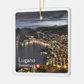 zCH014 LUGANO, Zwitserland, Keramisch Ornament (Links)