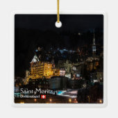 zCH018 SAINT-MORITZ la nuit, Zwitsers, Keramisch Ornament (Achterkant)