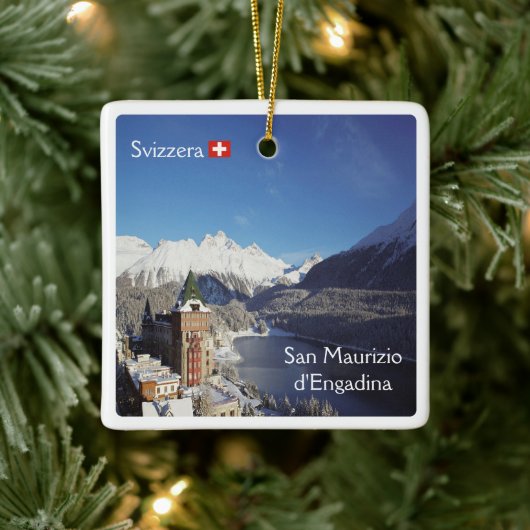 zCH018 SAN MAURIZIO D'ENGADINA Swiss, Keramisch Ornament (Boom)