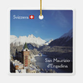 zCH018 SAN MAURIZIO D'ENGADINA Swiss, Keramisch Ornament (Achterkant)