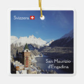 zCH018 SAN MAURIZIO D'ENGADINA Swiss, Keramisch Ornament (Voorkant)