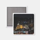 zCH018 SANKT MORITZ bei Nacht Swiss, koelkastmagne Magneet (Voorkant / Achterkant)