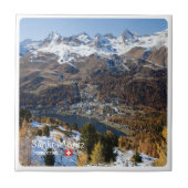 zCH018 SANKT MORITZ Zwitserland, Tegeltje (Voorkant)