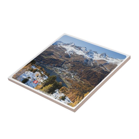 zCH018 SANKT MORITZ Zwitserland, Tegeltje (Zijkant)