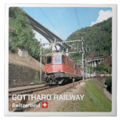 zCH019 DE GOTTHARD RAILWAY Swiss, Tegeltje (Voorkant)