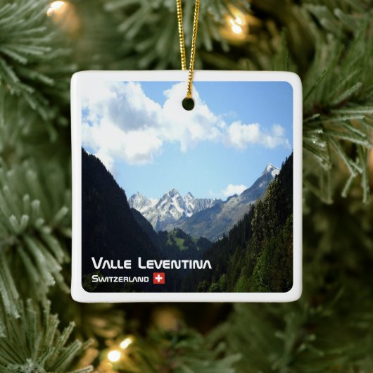 zCH020 LEVENTINA VALLEY Swiss, Keramisch Ornament (Boom)