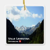 zCH020 LEVENTINA VALLEY Swiss, Keramisch Ornament (Voorkant)