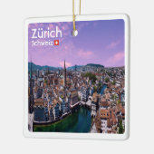 zCH021 ZÜRICH Zwitserland, Keramisch Ornament (Links)