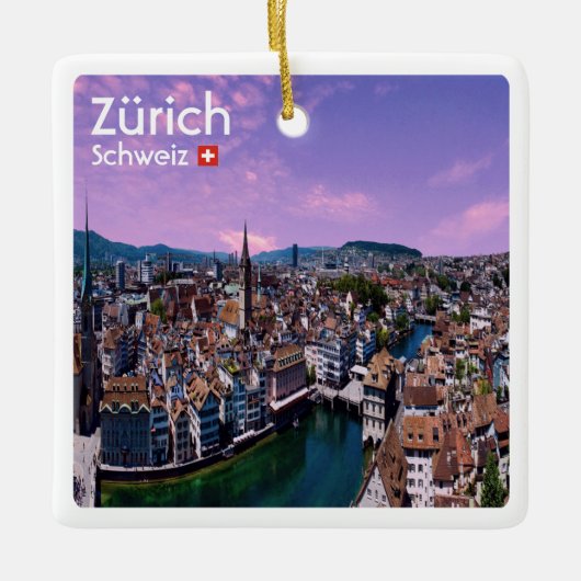 zCH021 ZÜRICH Zwitserland, Keramisch Ornament (Voorkant)