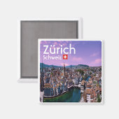 zCH021 ZÜRICH Zwitserland, koelkast Magneet (Voorkant / Achterkant)