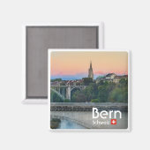 zCH022 BERN Centrum Zwitserland, koelkast Magneet (Voorkant / Achterkant)