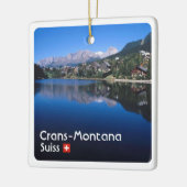 zCH023 CRANS MONTANA Zwitserland, Keramisch Ornament (Links)