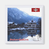 zCH025 INTERLAKEN Zwitserland - Fridge Magnet (Voorkant)