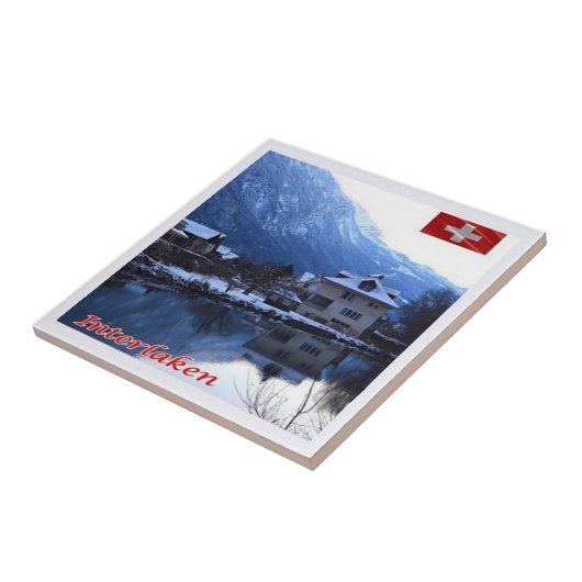 ZCH025 INTERLAKEN Zwitserland - Tegeltje (Zijkant)