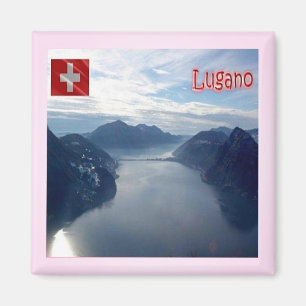 ZCH028 LUGANO Lake - Zwitserland - Fridge Magnet
