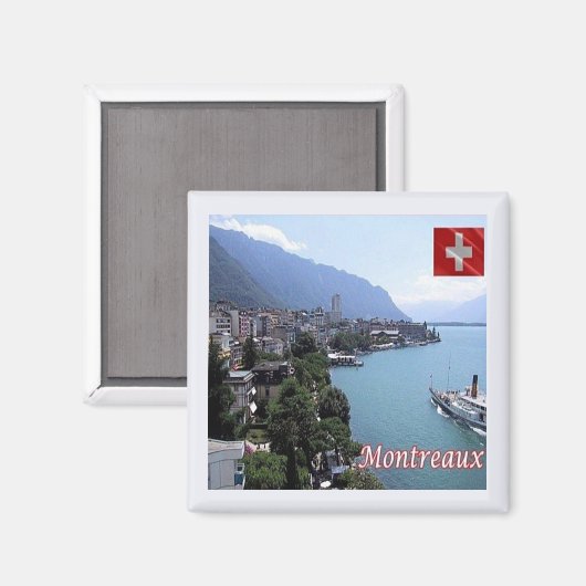 zCH030 MONTREAUX in Zwitserland - Fridge Magnet (Voorkant / Achterkant)