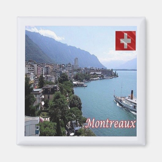 zCH030 MONTREAUX in Zwitserland - Fridge Magnet (Voorkant)