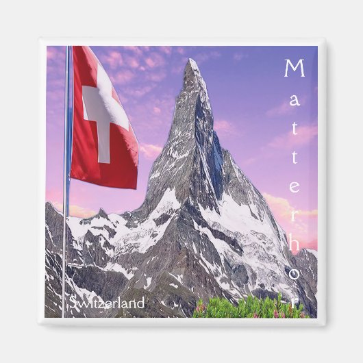 zCH031 CERVINO Zwitserland, Koelkastmagneet Magneet (Voorkant)