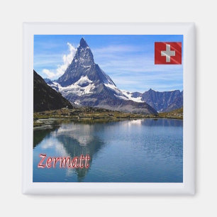 ZCH035 ZERMATT Lake Zie Zwitsers-Fridge Magnet