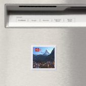 zCH036 ZERMATT Panorama Swiss — Fridge Magnet (Insitu (Vaatwasser))