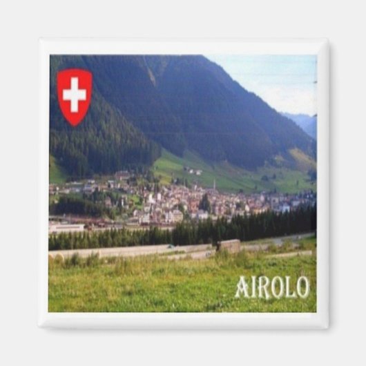 zCH039 AIROLO Zwitserland - Fridge Magnet (Voorkant)