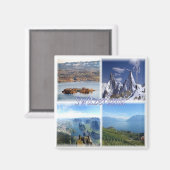 zCH042 Zwitserland, Europa, Koelkast Magneet (Voorkant / Achterkant)