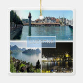ZCH043 LUCERNE Zwitserland, Keramisch Ornament (Achterkant)