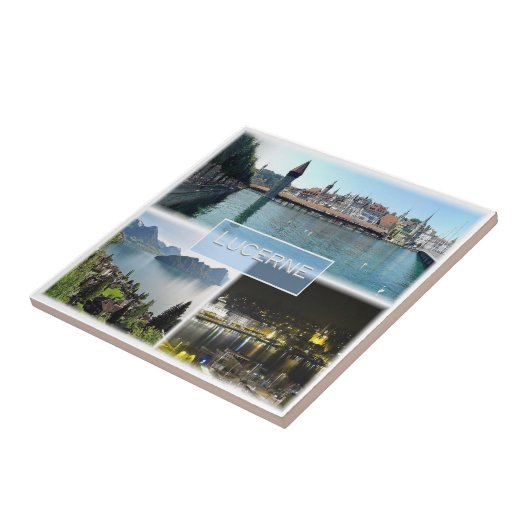 ZCH043 LUCERNE Zwitserland, Tegeltje (Zijkant)