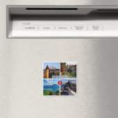 ZCH044 LUCERNE Chapel Bridge Old Town Swiss Fridge Magneet (Insitu (Vaatwasser))