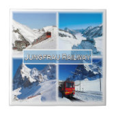 zCH047 JUNGFRAU RAILWAY Switzerland Tegeltje (Voorkant)