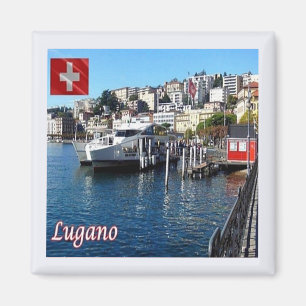 ZCH048 LUGANO Zwitserland - Fridge Magnet