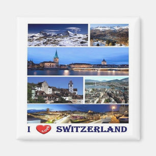 ZCH049 Ik hou van Zwitserland - Fridge Magnet