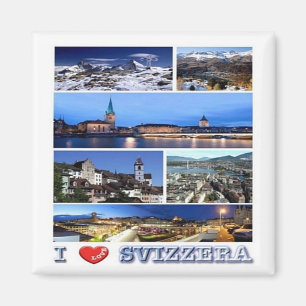 ZCH050 IK HOUD VAN Svizzera - Fridge Magnet