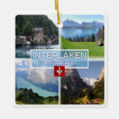 zCH051 INTERLAKEN Lake Thun Thunerse Swiss Keramisch Ornament (Voorkant)