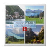 zCH051 INTERLAKEN Lake Thun Thunerse Swiss Tegeltje (Voorkant)
