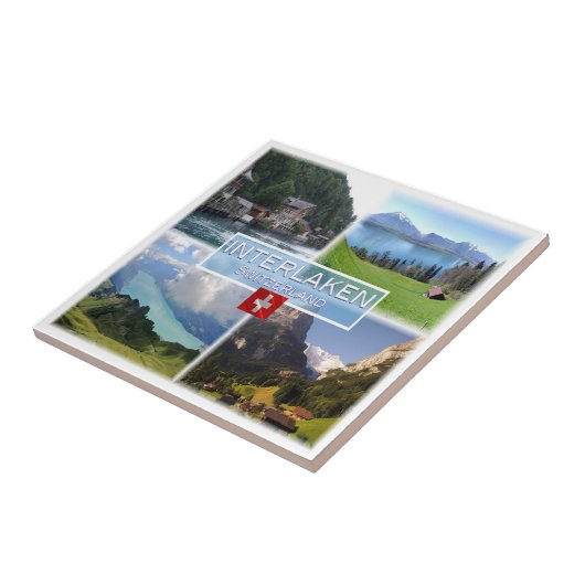 zCH051 INTERLAKEN Lake Thun Thunerse Swiss Tegeltje (Zijkant)