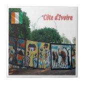 zCI004 IVOORKUST, Batik yakro, Afrika, Tegeltje (Voorkant)