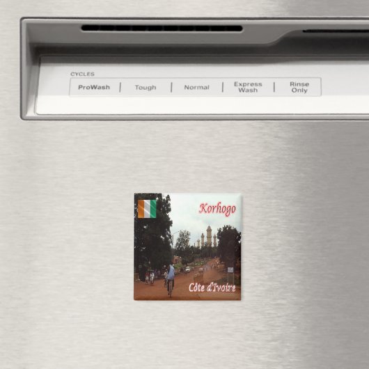 zCI005 KORHOGO, Ivoorkust, Afrika, Fridge Magneet (Insitu (Vaatwasser))