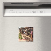 zCI007 IVORY COAST, traditionele markt, Fridge Magneet (Insitu (Vaatwasser))