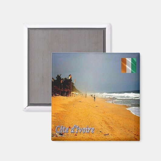zCI008 IVORY COAST Beach, Africa, Fridge Magneet (Voorkant / Achterkant)