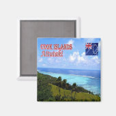 zCK005 AITUTAKI, Cookeilanden, Oceanië, Fridge Magneet (Voorkant / Achterkant)