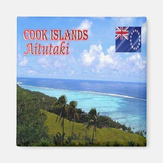zCK005 AITUTAKI, Cookeilanden, Oceanië, Fridge Magneet (Voorkant)
